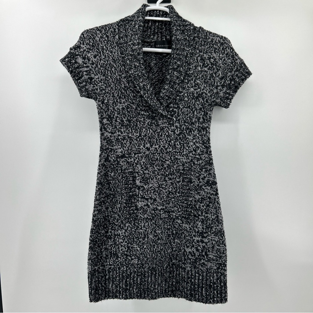 Connected Apparel Black and Gray Knit Dress